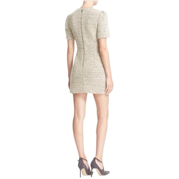 ALICE + OLIVIA Cream Black Fuzzy‎ Tweed
GENNY Pouf Sleeve Dress Mohair size 12 - Picture 5 of 13